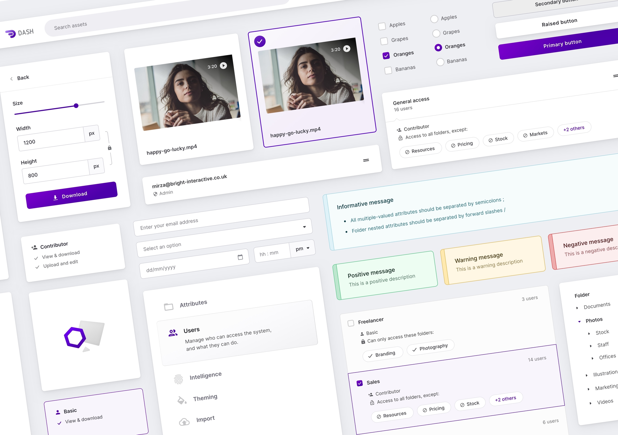 A large array of user interface components arranged in an offset grid